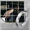 Mabohity Men's / Women's Matt and Highly Polished Titanium Ring
