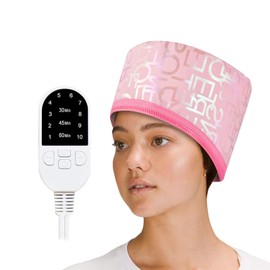 Hair Steamer for Natural Hair Home Use, Heat Cap for Deep Conditioning with Adjustable 2 Modes, and Intelligent Protection Black Hair Women for Scalp Treatment Spa Hair Care, Bronzing Pink
