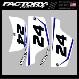 YAMAHA NUMBER PLATE GRAPHICS DECALS MX PW50 1990-2026 pw 50 YOUR NAME/ # A239