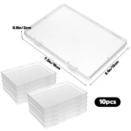 10-Pack Clear Flat Breast Milk Freezer Storage Organizer - 7.4"x5.1" Reusable Flattening Tray, Large Capacity Space-Saving Breast Milk Freezer Storage Kit for Organization Freezer Bag