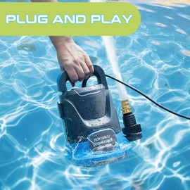 PANRANO Sump Pump 1HP Submersible Water Pump 3700GPH Electric Portable Transfer Water Pump for Pool Draining Basement, Blue