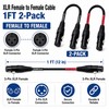 KOOKFJLLZ XLR Female to Female Cable 1ft 2 Pack -