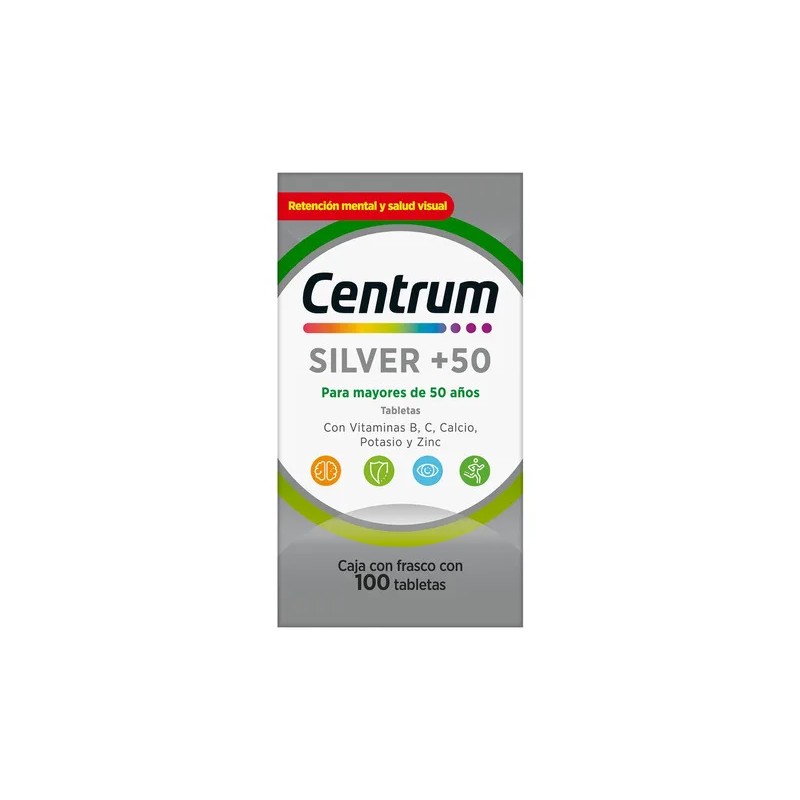 Multivitamnico Centrum Silver 50 Adultos con Vitamina B Vitamina C