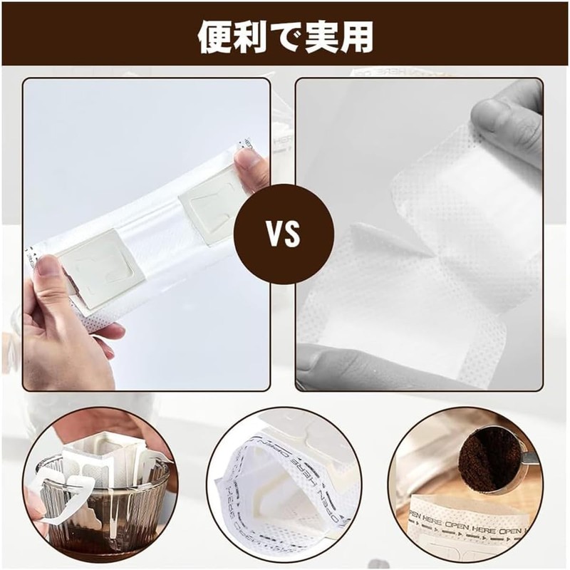 100 Sets Coffee Filter Bag and Coffee Bag Combination for