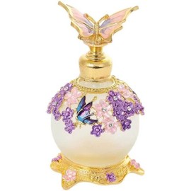 TEAMWILL 2PCS 25ml Reusable Vintage Butterfly Perfume Bottle Lady Essential Oil Bottle Gifts