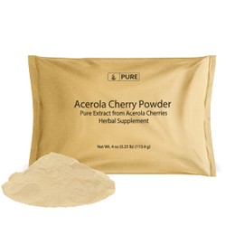 Pure Original Ingredients Acerola Cherry Powder 4oz Non-GMO, Gluten Free, Eco-Friendly Packaging