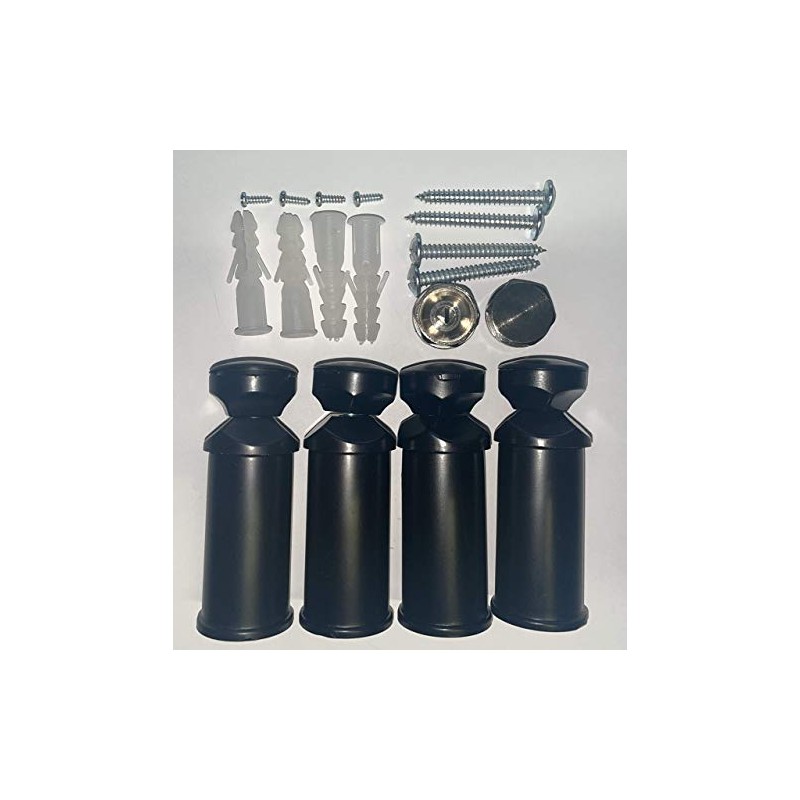 Towel Rail Wall Mount Brackets Black Suitable for Straight and