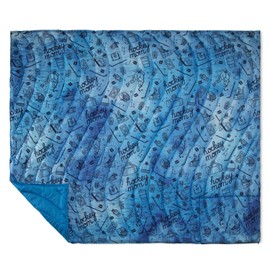 ChalkTalkSPORTS Hockey Performance Puffy Quilted Blanket | Ice Hockey Mom Gameday Blanket