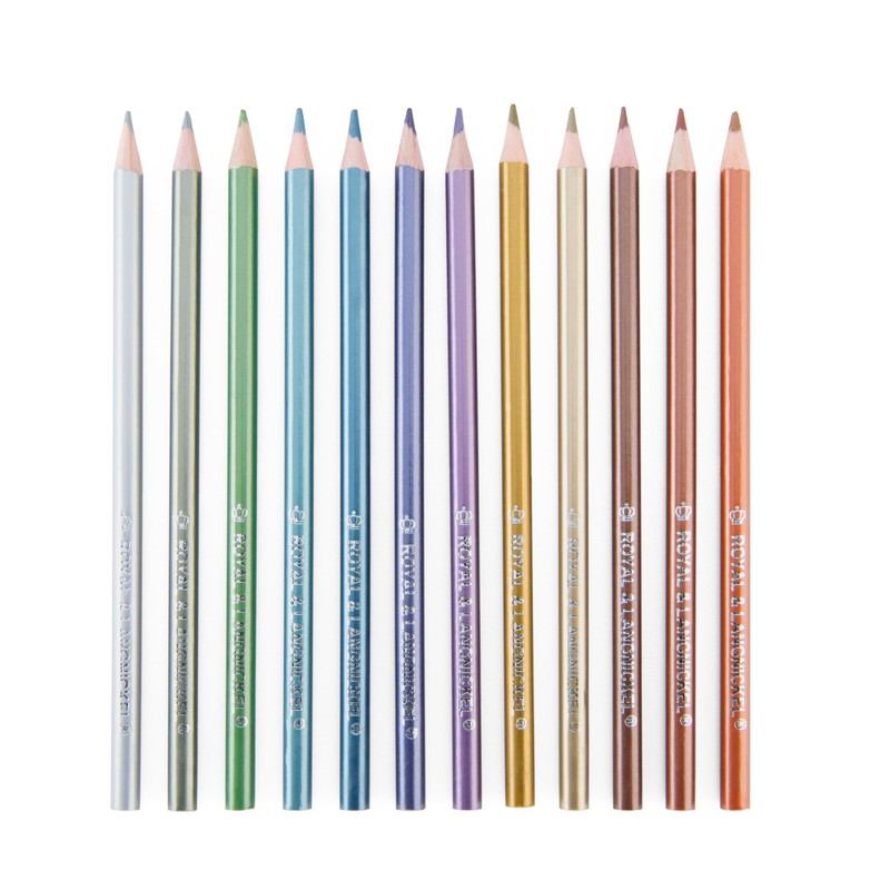 ROYAL BRUSH RTN-157 Metallic Colored Pencils-12/Pkg