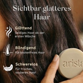 Arista Solid Shampoo for Normal Hair, Sulfate-Free Shampoo, Shikakai Powder & Argan Oil, Women & Men, Vegan, Ayurvedic, Mild