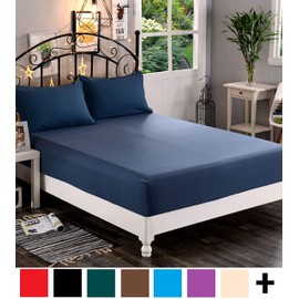 Premium Hotel Quality 1-Piece Fitted Sheet, Luxury & Softest 1500 Thread Count Egyptian Quality Bedding Fitted Sheet Deep Pocket up to 16inch, Wrinkle and Fade Resistant