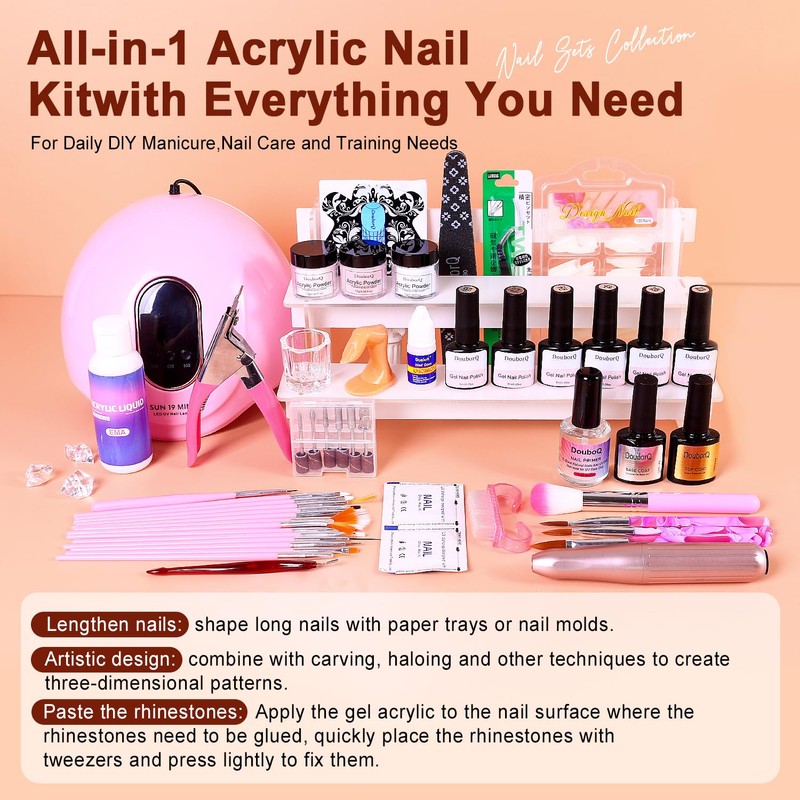 Acrylic Nail Kit with Drill - Complete Starter Set for
