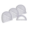 hand2mind 5314A Student Math Protractor, Clear, 20 Count (Pack of