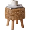 YMYNY Foot Stool Natural Seagrass Hand Weave, 12.6" Small Ottoman,