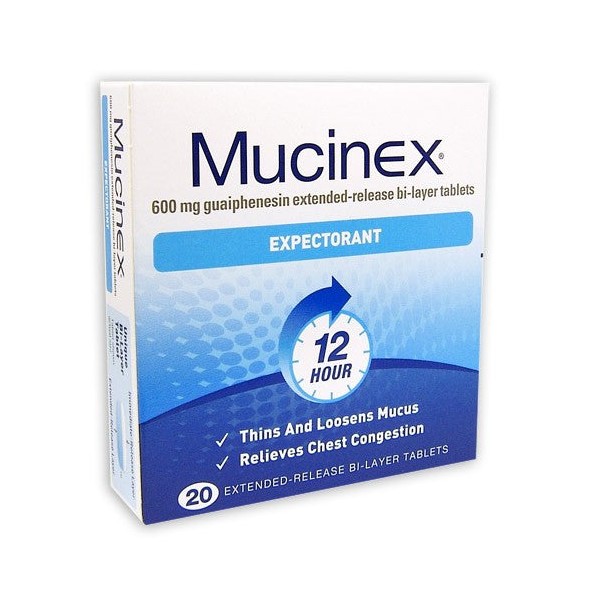 Mucinex Expectorant Extended-Release Bi-Layer Tablets 20