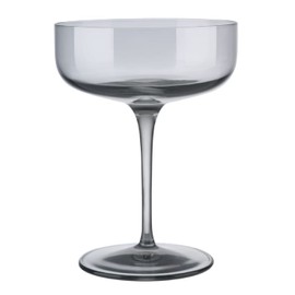 Blomus FUUM Champagne Saucer Glasses - Set of 4 - .3L/10oz - 14cm/5.5in Height - Smoked Crystal Glass