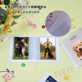 TVETE Trading Card Case, 1 Pocket, Holds 40 Cards, 2 Books, Small Trading Card Holder, Mini, Cute, Card Storage, Idol, Album Cards, Anime Cards, Portable