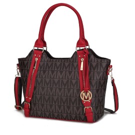 MKF Collection Crossbody Tote Bag for Women - PU Leather Top-Handle Satchel Shoulder Handbag