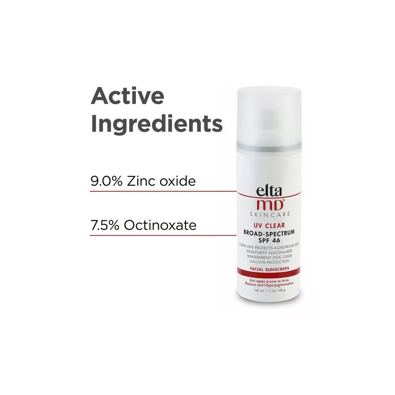 Elta Md Uv Clear Broad-spectrum Spf46 48 G Con Tinte