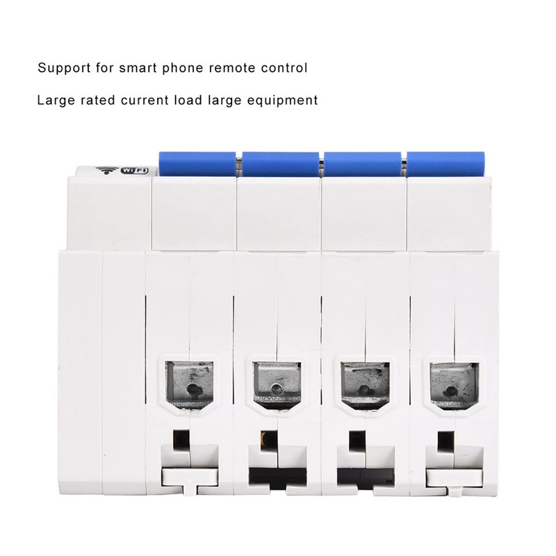 Intelligent Circuit Breaker, WiFi 4P Wireless Remote Control Switch, 25A