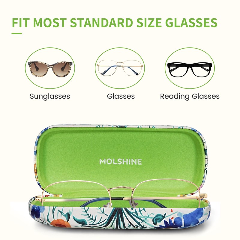 molshine Hard Shell Sunglasses Case, Portable Large Glasses Case with