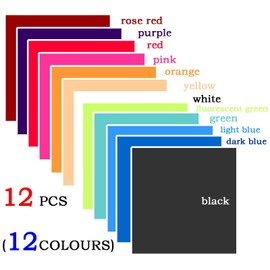 12 Pcs Correction Lighting Gels Sheets, Colored Film Transparent Light Color Gels for Photography Led Reading Photo Studio Flashlight Video (12X12Inches)