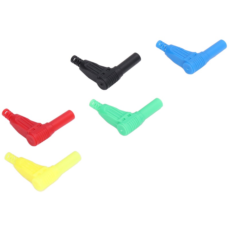 10Pcs Banana Plug Safety Sealed Protection Shrouded 90 Degree DIY