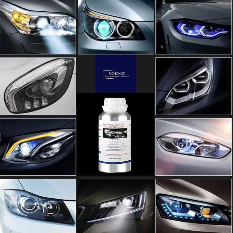 TONZACK 800g Car Headlight Scratch Repair Liquid,Polymer Car Headlight Liquid,Polishing