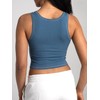 Danysu Women Cotton Rib Tank Top with Built in Bra