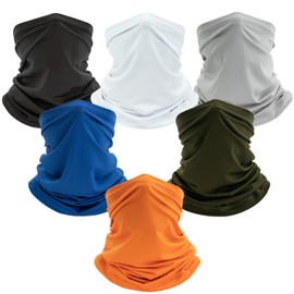 Zolenlo 6 Pack Neck Gaiter for Men Women Breathable Outdoor Face Mask Covering Headwear for Hiking Running Cycling and Fishing (Multicolor-6)