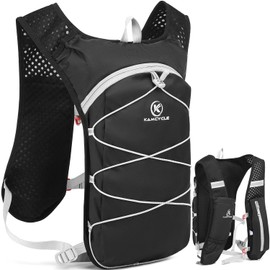 Kamcycle Lightweight Hydration Backpack(Only Bakcpack without Bladder), 5L Running Vest Pack Phone Holder,Runner Rucksack for Men Women Outdoor Cycling Trail Race Marathon Hiking Climbing Jogging