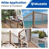 Muzata 50Pack 26" Aluminum Deck Balusters Round Black Deck Railing