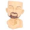 Face Planter Pot with Drainage Hole Man Face Flower Pot