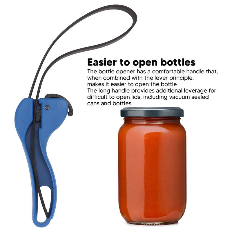 Adjustive Bottle and Jar Opener for Weak Hands, Rubber Bands
