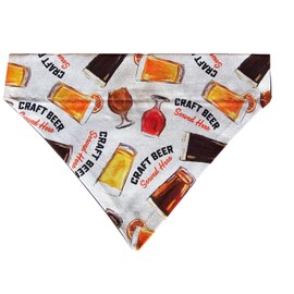 Beer Over the Collar Dog Bandana That Slips onto Their Existing Collar Size (X-Large)