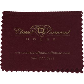 KodyCreations Jewelry Polishing Cloth for Cleaning, Shining and Protecting Gold, Silver, and Platinum (Maroon)