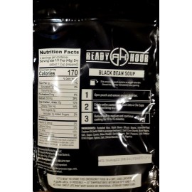 Ready Hour Black Bean Soup 25-year Shelf Life 4 Serving Emergency Survival Food Pouch Kit