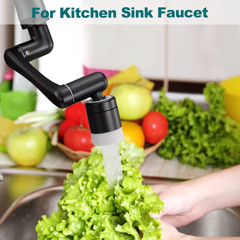 2 Set Faucet Extender 1080° Rotating Tap Extender Robotic Arm