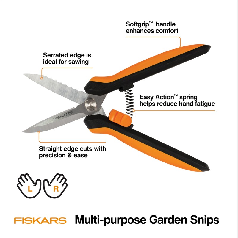 Fiskars Pruning Shears for Gardening, Multipurpose 8" Garden Shears with