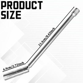 Msyuusr 14MM Magnetic Spark Plug Socket Set, 3/8" Drive 12 Point Extended Thin Wall Spark Plug Socket, Car Accessories for Installing and Removing, Spark Plug Gap Tool