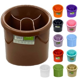 ECO Two Pieces Cutlery Utensil Drainer with 4 CompECO Two Pieces Cutlery Utensil Drainer with 4 Compartments - 15 × 14 × 18 cm (Brown)artments - 15 × 14 × 18 cm (Brown)