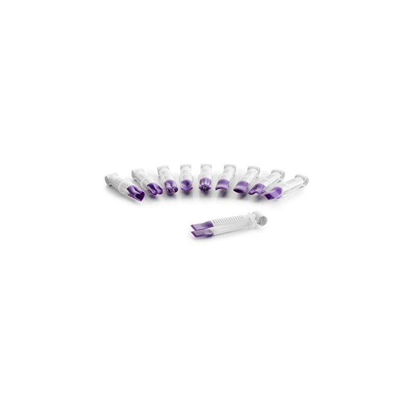 IBILI Fondant Crimper Set Jagged/Serrated 10 Pieces of Plastic, White/Purple,