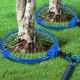 2 Pcs Tree Watering Ring Tree Sprinkler Tree Watering System Tree Soaker Hose Ring Slow Release Deep Root Waterer Tool for Trees
