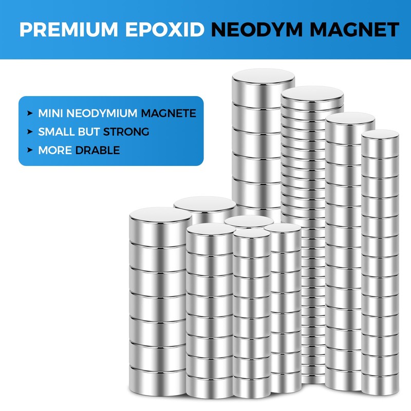 Wukong N45 Tiny Magnets, 5x1mm | 100 Pack Magnets Small