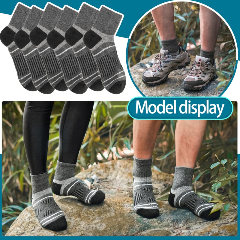 Merino Wool Ankle Hiking Running Socks Warm Winter Thermal Thick