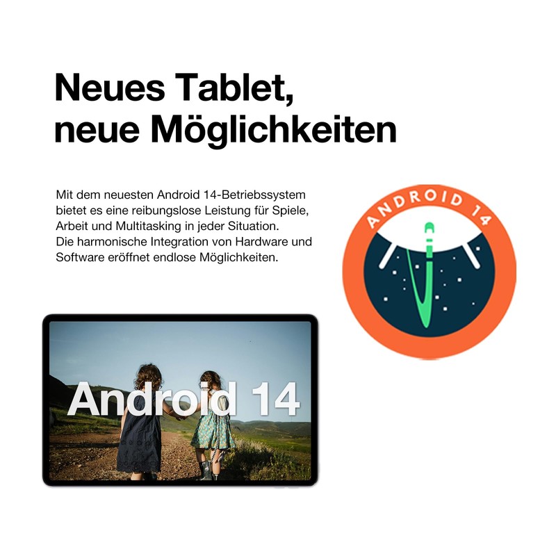 AGM PAD T1 Android 14 Tablet, 8 (4+4) GB RAM