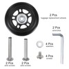 uxcell Replacement Luggage Wheels 70x24mm Suitcase Wheel Repair Kits Include