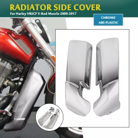 Unbranded Chrome Left & Right Radiator Side Covers For Harley V-Rod Muscle VRSCF 2009-2017