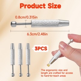 XIYING 3 Pcs Piercing Tools, Flat Back Earring Applicator Tool, Piercing Tools Removal Insertion Tool to Change Jewellery for Jewelry Making, Small Parts Pickup, and Ball Screw (Silver)