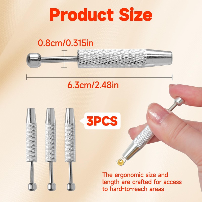 XIYING 3 Pcs Piercing Tools, Flat Back Earring Applicator Tool,